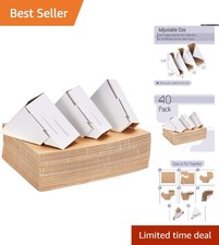 Flat-Shipped Adjustable Cardboard Corner Protectors - 40 Pack, Easy Assembly