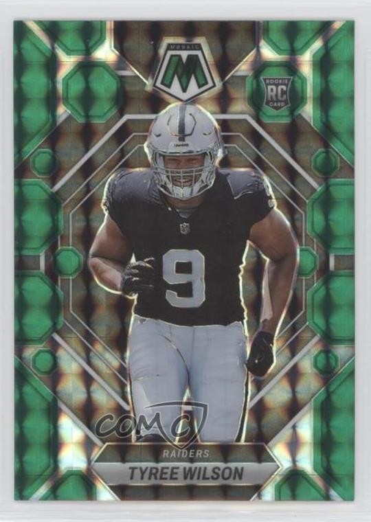 2023 Panini Mosaic Rookies Green Mosaic Prizm Tyree Wilson #372 Rookie RC 1if9