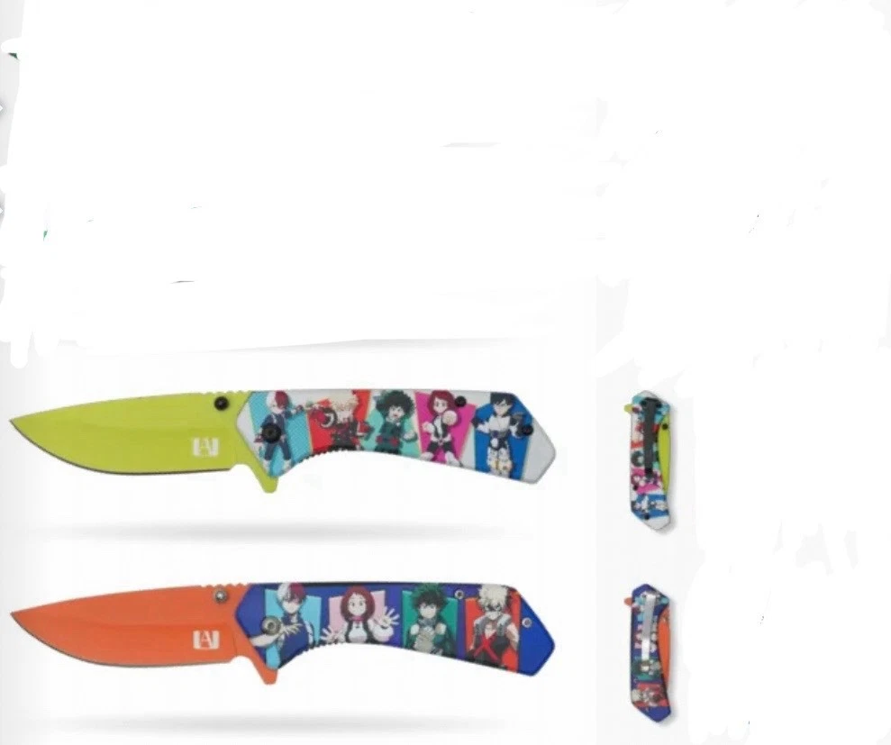 My hero Academia Metal Tactical SpringAssisted Open Survival Pocket Knife9”pick1