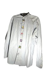 Y2K Vintage Warner Bros Looney Tunes Embroidered Denim Button Down Shirt XL 