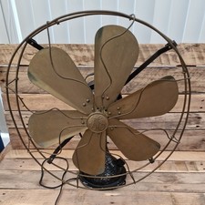 ANTIQUE VINTAGE  Early G.E.C ELECTRIC Oscillating DESK Workshop Office FAN