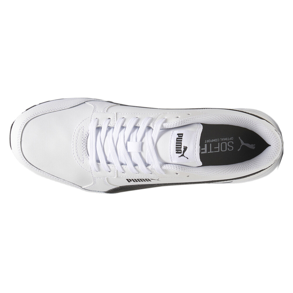 PUMA St Runner V4 Lace Up Mens Off White, White Sneakers