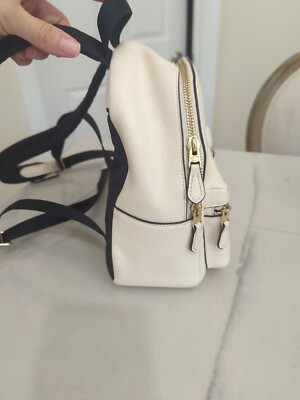 coach charlie backpack mini white color Coach Mini Charlie Backpack Cream Pebble Leather A1757 F38263
