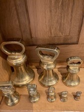 Ciężarki/ciężarki dzwonowe (8 części) antyczne - mosiądz anglikański