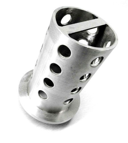 Perforated Casting Flask 2-1/2" x 5" Flask Vacuum Casting Stainless 1/8" Wall - Picture 6 of 8