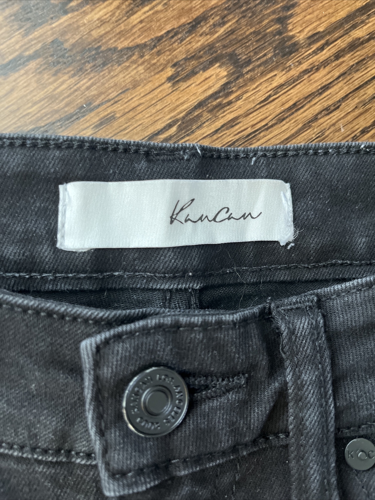 KanCan Womens 1/24 Black Denim Distressed Ankle Skinny Jeans - View 3