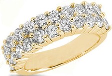 22 Round Diamonds 1.98 ct Wedding Ring Anniversary Band 14k Yellow Gold 14