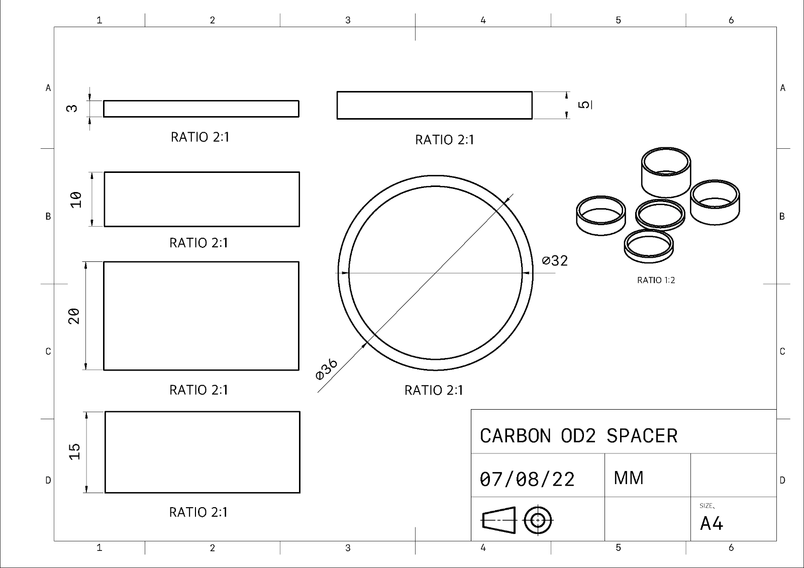 Carbon Fiber Headset OD2 5Pcs Spacers 11/4 31.8MM MTB Mountain Bike