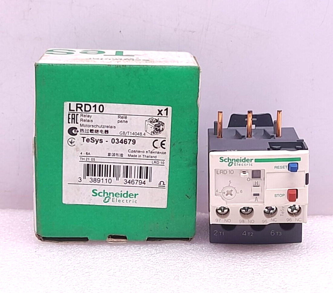 Schneider LRD10 motorbeschermingsrelais, 4-6A, 1S 1Ö, klasse 10A