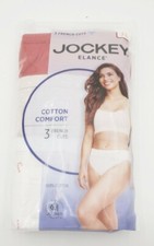 Jockey 3-Pack Elance French Cut Panty 7/L Cotton Comfort Underwear 100 Cotton