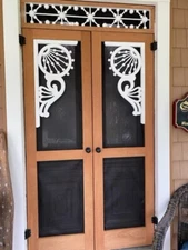 Victorian Art Nouveau Corner Fans Stick And Ball (pair)