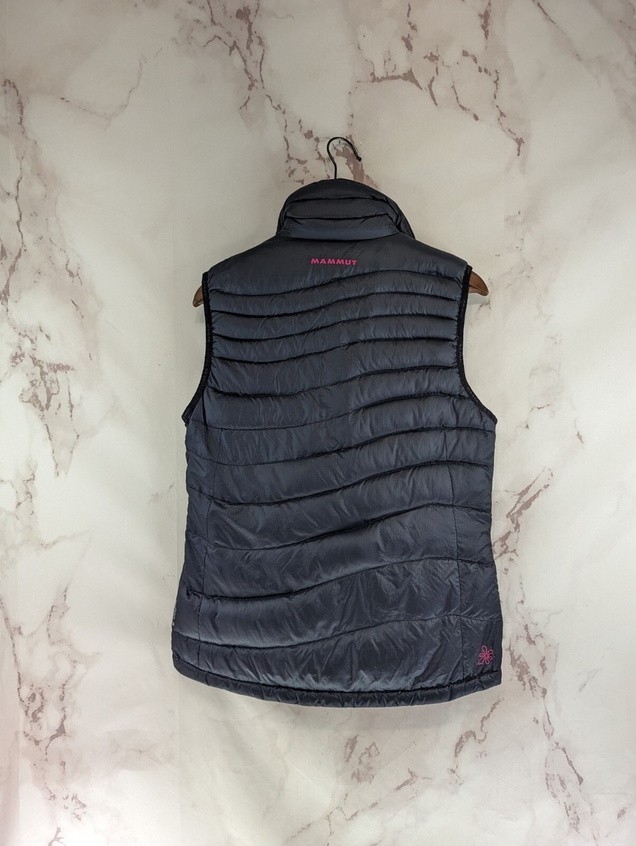 Mammut Down Vest Womens Small Puffer Pink Black 750 Fill Power FP