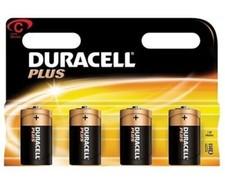 DURACELL C BATTERIES 4/8 PACK PLUS POWER ALKALINE  BATTERY LR14 MN1400