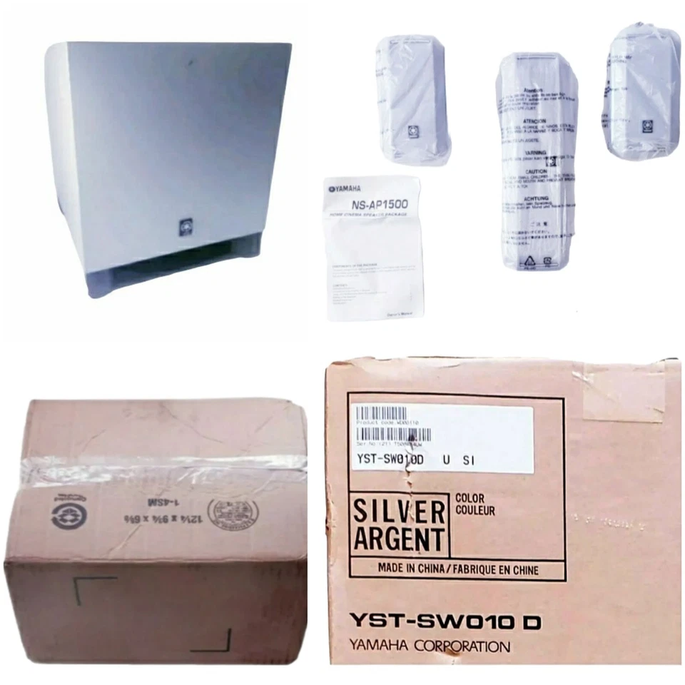 Sistema de altavoces de sonido envolvente Yamaha YST SW 010 y NS AP 1500 nuevo caja abierta Foto 4 de 4