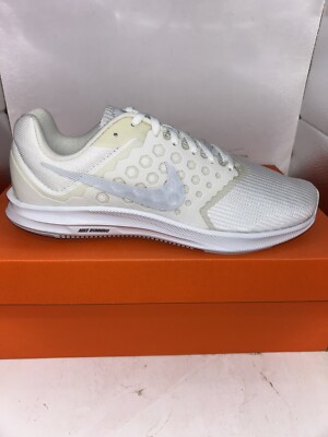 NIKE DOWNSHIFTER 7 WHITE MENS SHOES SIZE 8.5