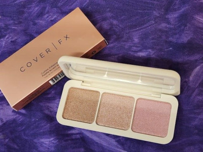 Cover Fx Custom Enhancer Highlighting Palette 3 Pan Pressed Powder Glow Shades