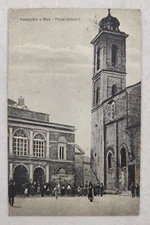 POSTCARD SANT'ELPIDIO STOP ASCOLI PICENO TRAVELLED 1921 ANIMATED PIAZZA UMBERT