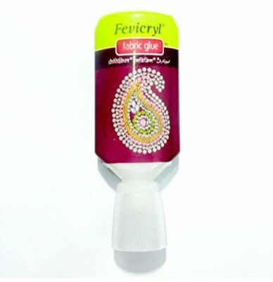30ml Fevicryl Fabric Glue No Stitch Glue For Lace Ribbon Applique Arts & Crafts