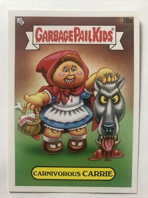 Garbage Pail Kids 2022 Topps Stickerbuch Würmer Fleischfressende Carrie 70b