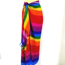 Beach cover-up swimwear sarong soft fabric bright colors quick drying large size