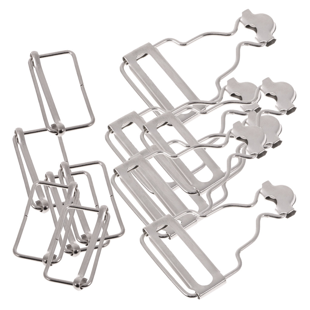 Set of Sliver DIY Replacement Dungaree Fasteners Clips Buckles