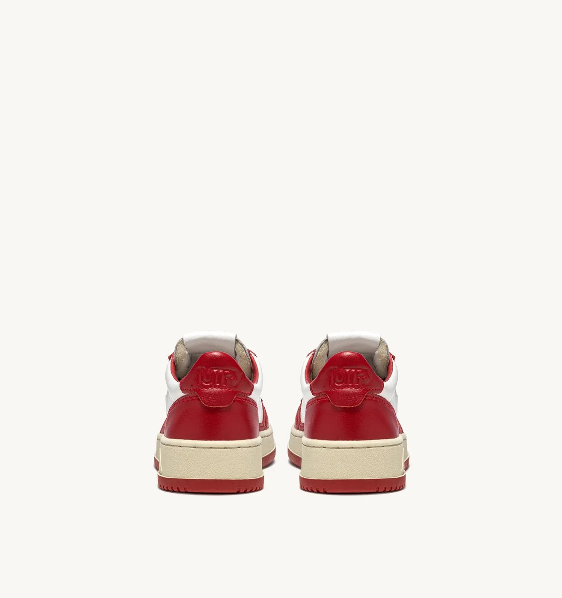 Men's Sneaker Autry Medalist Low in Bicolor White/Red