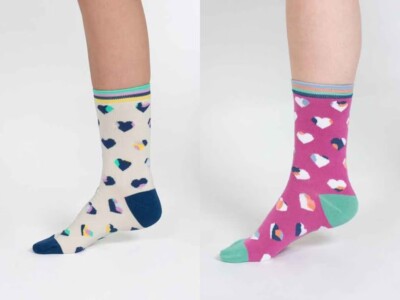 THOUGHT BAMBUS DAMENSOCKEN - LEOPARDENHERZ TA329 - NEU MIT ETIKETT
