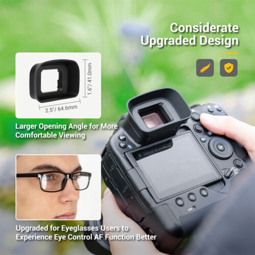 Soft Long Eyecup Eyepiece Viewfinder for Canon EOS R3 Replace Canon ER-h, ER-hE - Picture 3 of 13