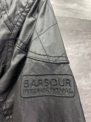 Womens BARBOUR International Black Wax Motorcycle Jacket Womens BARBOUR International Black Wax Motorcycle Jacket