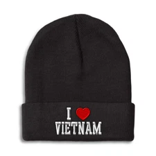 Beanies for Men I Love Vietnam I Love Winter Hats for Women Acrylic Skull Cap