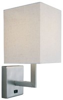 Lite Source Ls-16472ps/wht Wall Sconce With White Fabric Shades, Steel Finish, N on sale Lite Source Ls-16472ps/wht Wall Sconce With White Fabric Shades, Steel Finish, N on sale