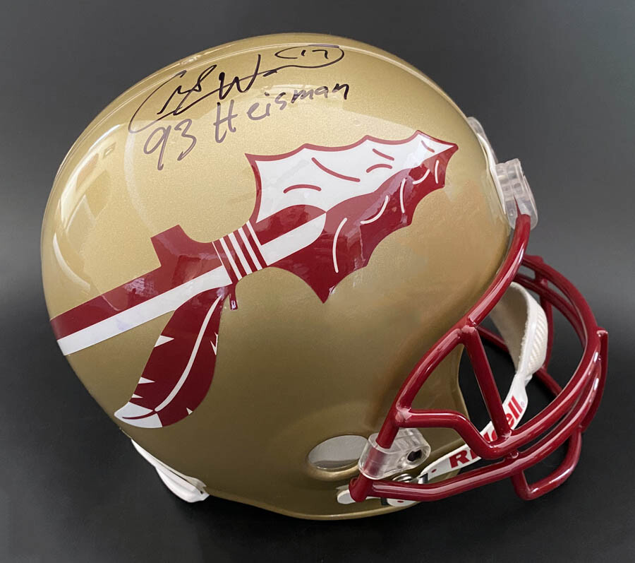 Charlie Ward Autographed Signed Florida State Seminoles Florida State F/S Helmet + Heisman 93 PSA/DNA 
