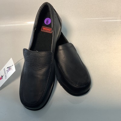 Worx By Red Wing Slip On Black Shoes Worx by Red Wing -5504 Mens NonMetallic Safety Toe Slip on  main image 3