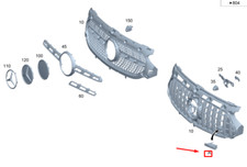 MERCEDES-BENZ GLA H247 AMG Kühlergrill-Modellplakette A2478174000 MERCEDES-BENZ GLA H247 AMG Kühlergrill-Modellplakette A2478174000