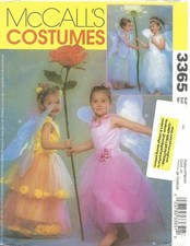 McCall's 3365 Girls' Flower Fairy Halloween Costume Sz 3-8 UNCUT Pattern OOP