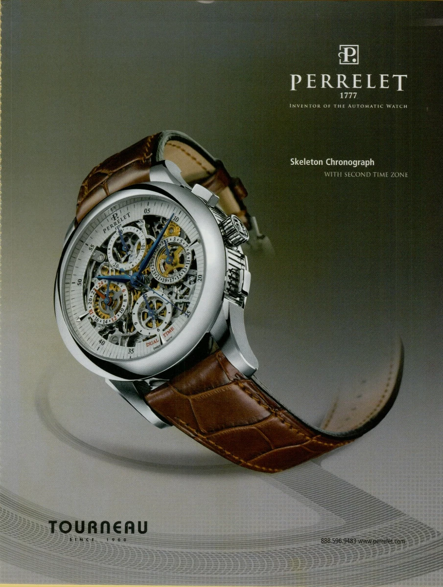 2006 Perrelet 1777 Skeleton Chronograph Dual Time Watch Photo