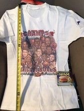 Vtg Pro Player 90s Michael Jordan 5 Time Champions Cartoon T Shirt Made In USA