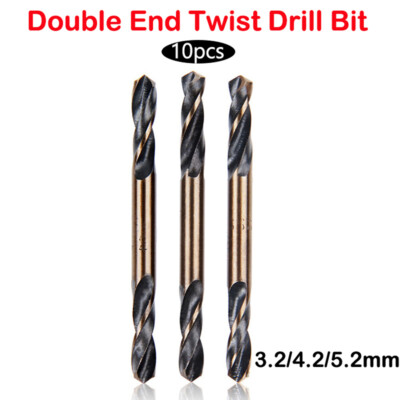 10x  4,2/ 5,2 mm HSS Double Ended Spiral Torsion Drill Heißer Double Twist Drill