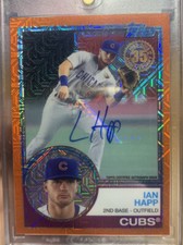 2018 Topps Chrome 1983 Style Auto Orange Mojo Refractor Ian Happ /25 #12/25 Rare