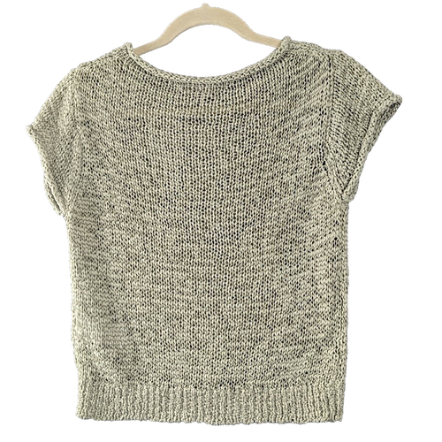 New J Crew Womens Sweater Tee Medium Conco Green Loose Weave BZ511 Pale Surplus - Picture 2 of 6