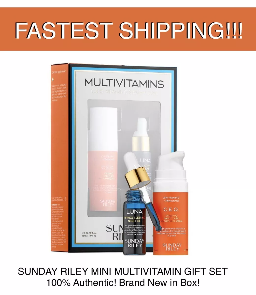 Sunday Riley MINI MULTIVITAMIN SET - C.E.O. Vitamin C Serum + LUNA - BNIB!  ❤️