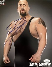 BIG SHOW PAUL WIGHT HAND SIGNED 8X10 PHOTO. AEW WWF WWE WCW. JSA COA. #4