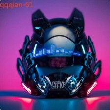 Cyberpunk Science Fiction Cosplay Helmet - LED Glowing Cool Recreation Prop Mask