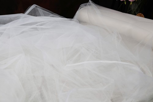 Off White 108 In Wide Tulle Fabric By The Yard 02 - Picture 6 of 12