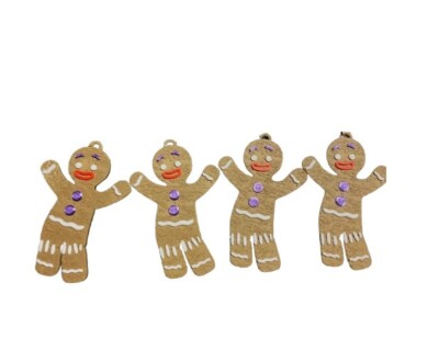 2 Stück Lebkuchen Christbaumschmuck - Kunststoff | Weihnachtsdeko für Baum