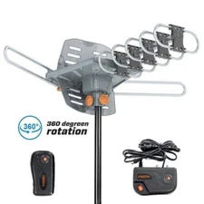 200 Miles Outdoor TV Antenna Amplified Motorized HDTV 1080P 4K 36dB Version