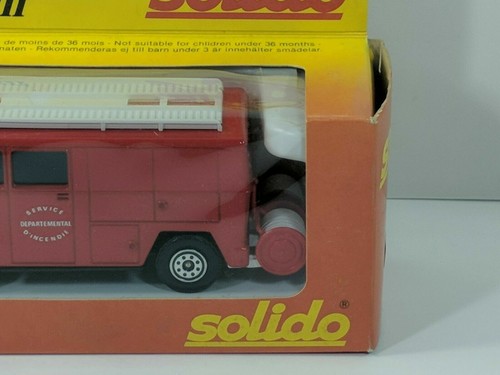 Solido Toner Gam II Fourgon Mixte Fire Truck, # 2008, 1:55, Die-cast Metal-NIB - Picture 6 of 6