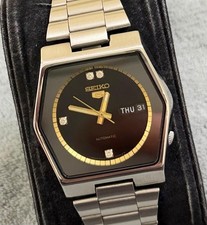 Vintage Seiko 5 Automatic Men’s Watch 17 Jewels Black Dial 6309 Japan Made