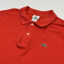 Lacoste Polo Shirt Mens 3XL 8 Red Cotton Short Sleeve Crocodile Logo Casual
