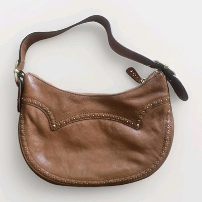 Michael Kors Cognac Leather Convertible Hobo Tote Bag Cognac Vintage  Excellent!